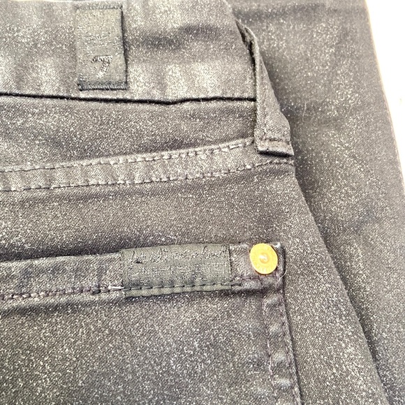 7 For All Mankind Black Coated Jeans - Picture 7 of 10